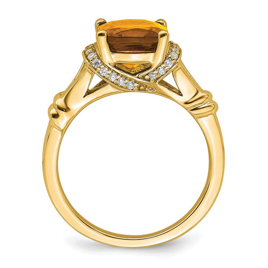 Cushion Gemstone and Diamond Rings