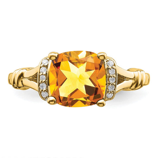 Cushion Gemstone and Diamond Rings