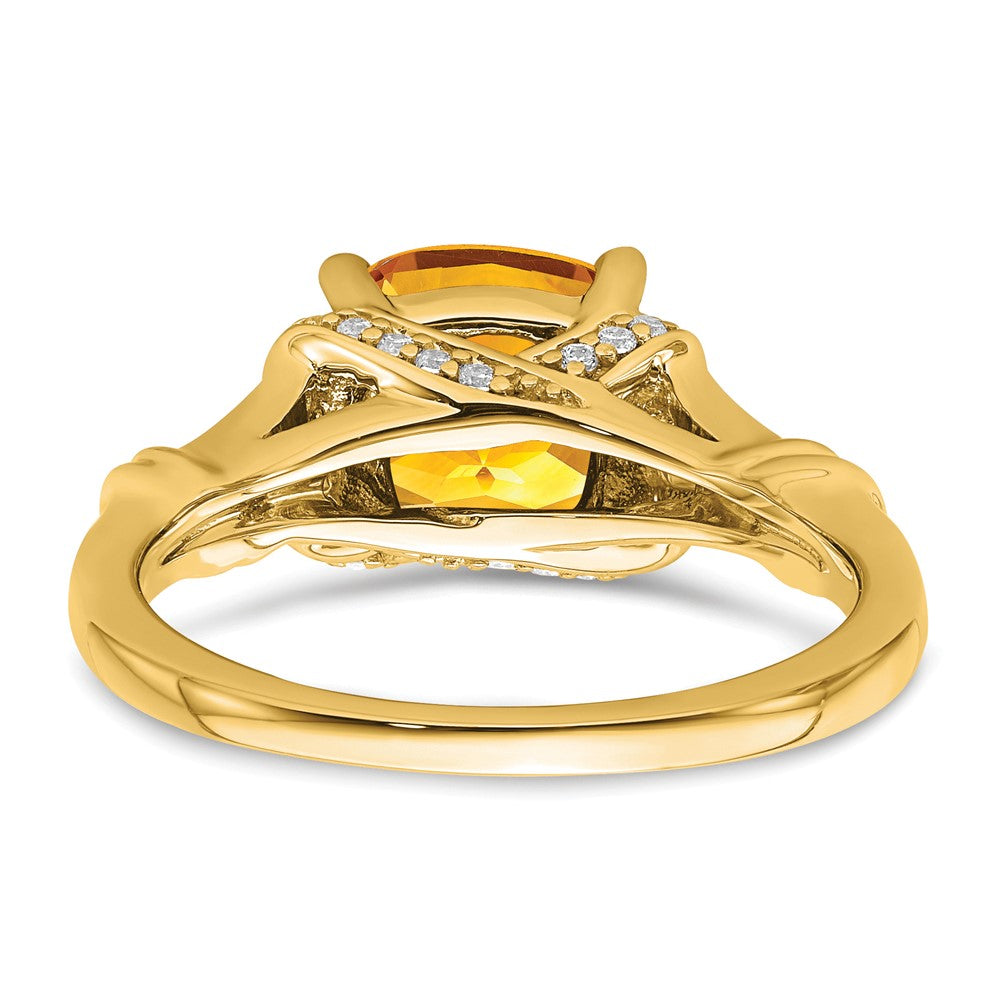 Cushion Gemstone and Diamond Rings