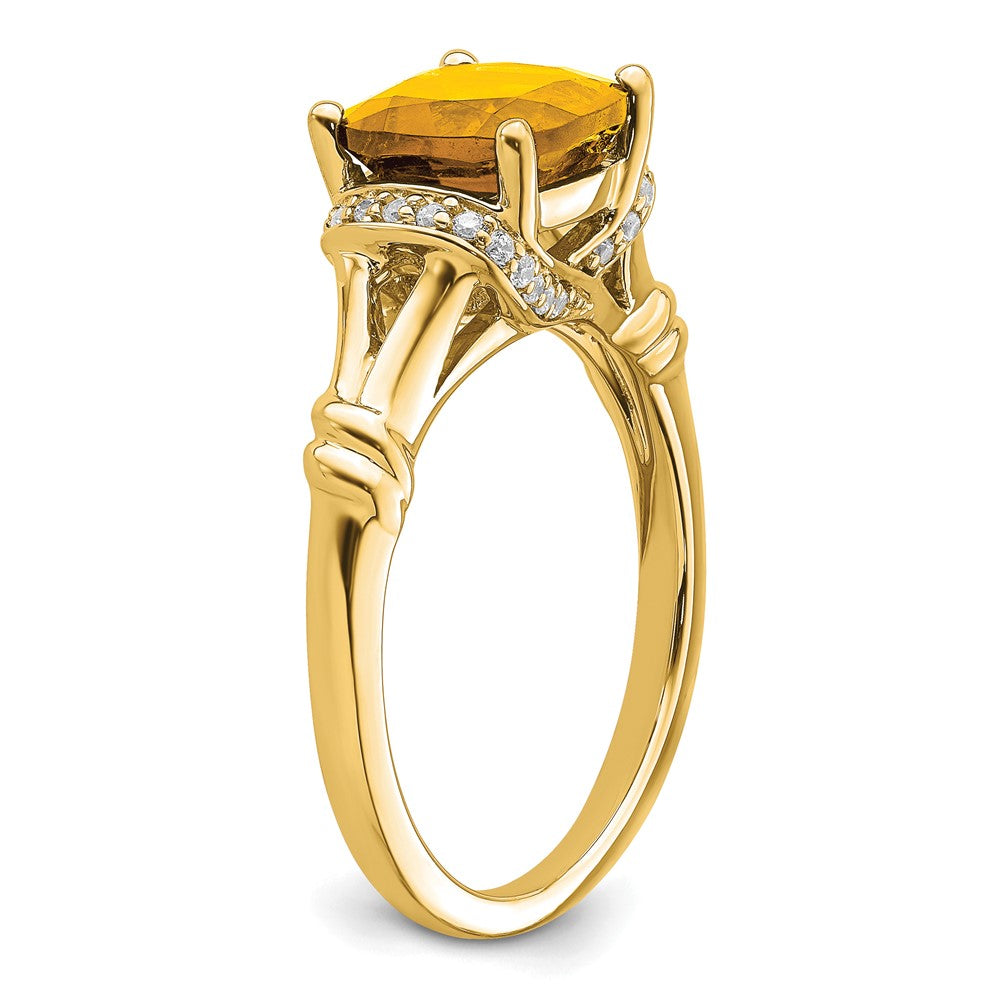 Cushion Gemstone and Diamond Rings