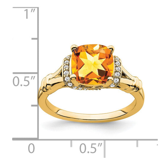 Cushion Gemstone and Diamond Rings