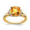 Cushion Gemstone and Diamond Rings