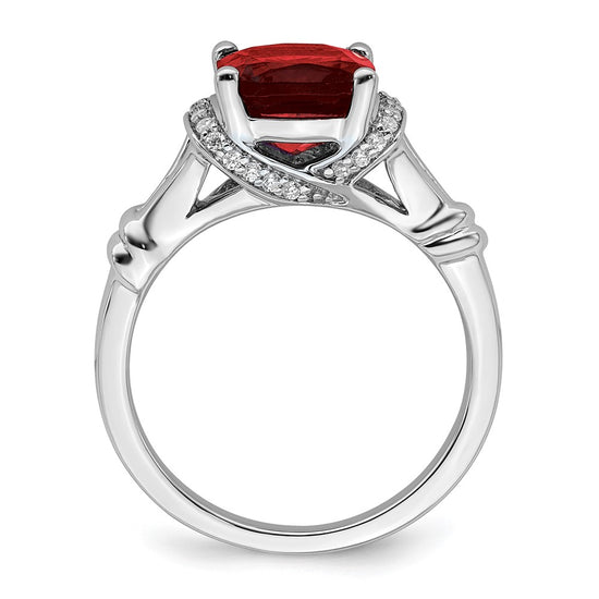 Cushion Gemstone and Diamond Rings