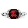 Cushion Gemstone and Diamond Rings