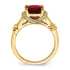 Cushion Gemstone and Diamond Rings