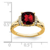 Cushion Gemstone and Diamond Rings