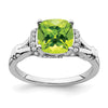 Cushion Gemstone and Diamond Rings