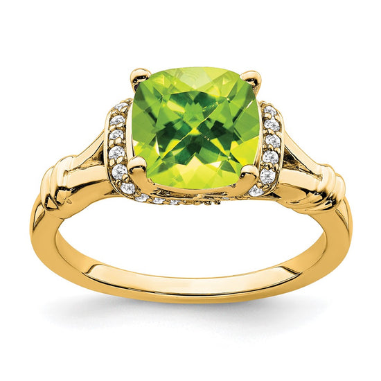 Cushion Gemstone and Diamond Rings