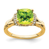 Cushion Gemstone and Diamond Rings