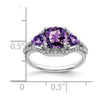 White Gold Gemstone and Diamond Ring