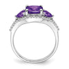 White Gold Gemstone and Diamond Ring