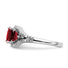 White Gold Gemstone and Diamond Ring
