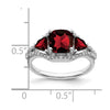 White Gold Gemstone and Diamond Ring