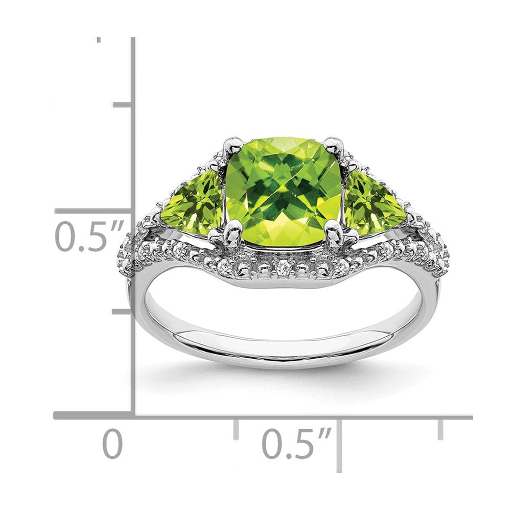 White Gold Gemstone and Diamond Ring