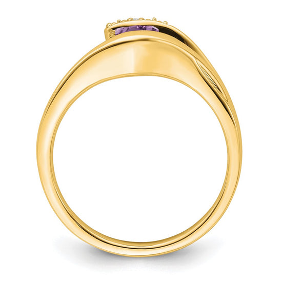 Trillion Gemstone and Diamond Ring