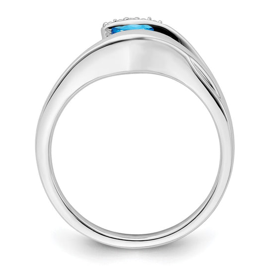 Trillion Gemstone and Diamond Ring