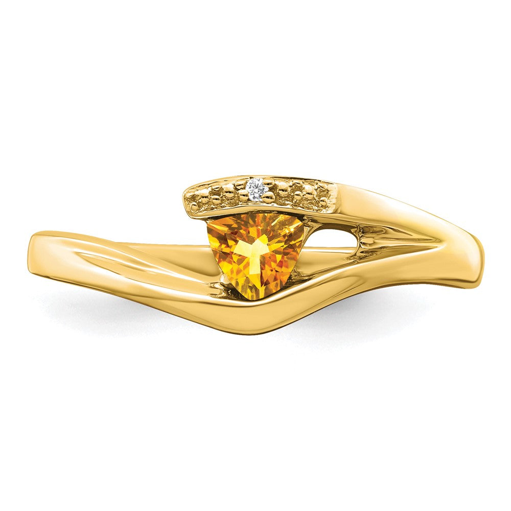 Trillion Gemstone and Diamond Ring
