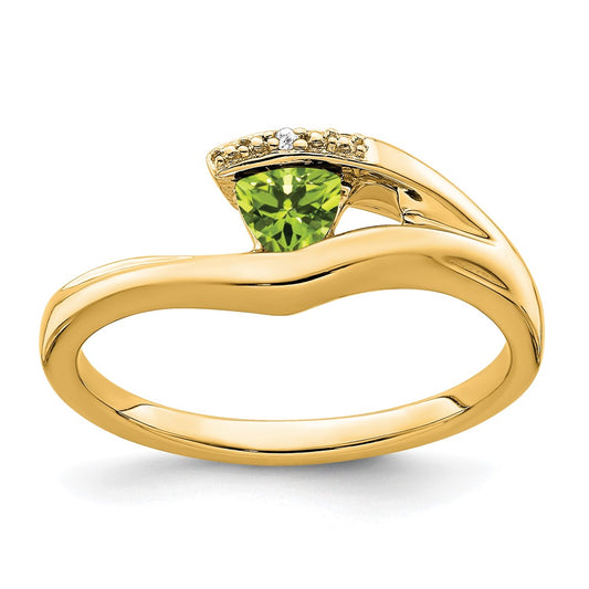 Trillion Gemstone and Diamond Ring
