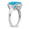 14k White Gold Gemstone and Diamond Ring