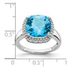 14k White Gold Gemstone and Diamond Ring