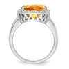 14k White Gold Gemstone and Diamond Ring