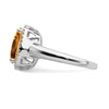 14k White Gold Gemstone and Diamond Ring