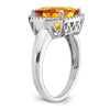 14k White Gold Gemstone and Diamond Ring