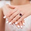 14k White Gold Gemstone and Diamond Ring