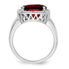 14k White Gold Gemstone and Diamond Ring
