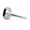 14k White Gold Gemstone and Diamond Ring