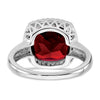 14k White Gold Gemstone and Diamond Ring