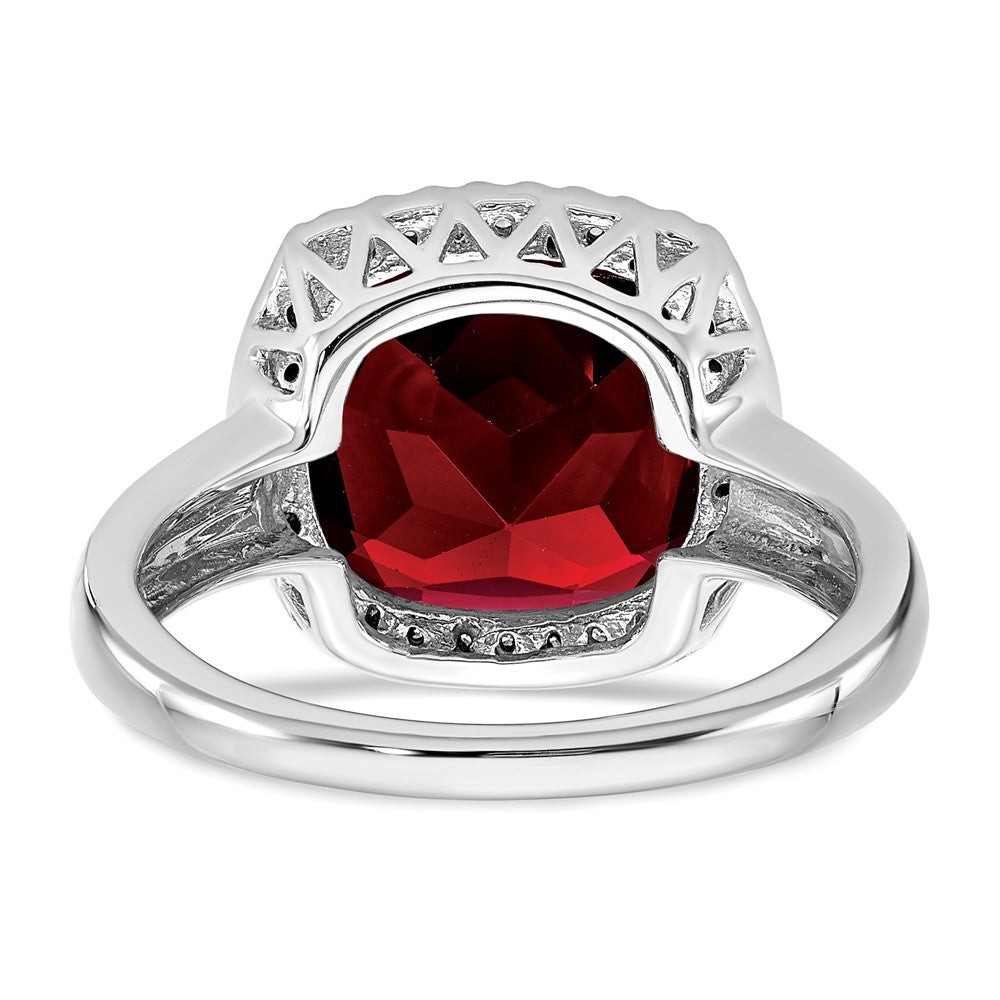 14k White Gold Gemstone and Diamond Ring