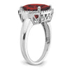 14k White Gold Gemstone and Diamond Ring