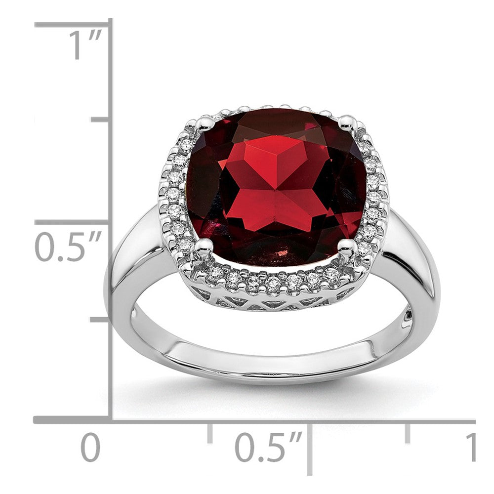14k White Gold Gemstone and Diamond Ring