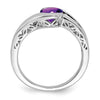 White Gold Gemstone Bypass Ring