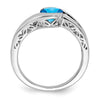 White Gold Gemstone Bypass Ring