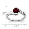 White Gold Gemstone Bypass Ring
