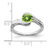 White Gold Gemstone Bypass Ring