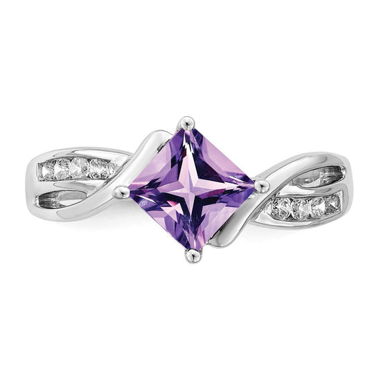 Princess Gemstone and Diamond Rings