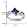Princess Gemstone and Diamond Rings