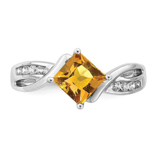Princess Gemstone and Diamond Rings