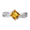 Princess Gemstone and Diamond Rings