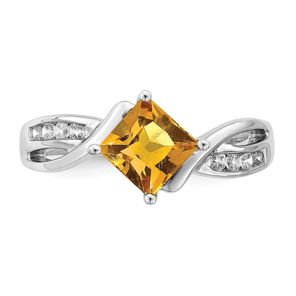 Princess Gemstone and Diamond Rings