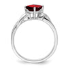14k White Gold Cushion Gemstone and Diamond Ring