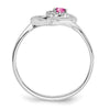 Gemstone & Diamond Heart Ring