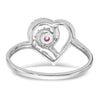 Gemstone & Diamond Heart Ring