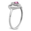 Gemstone & Diamond Heart Ring