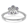 Gemstone and Diamond Floral Ring