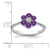 Gemstone and Diamond Floral Ring