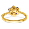 Gemstone and Diamond Floral Ring